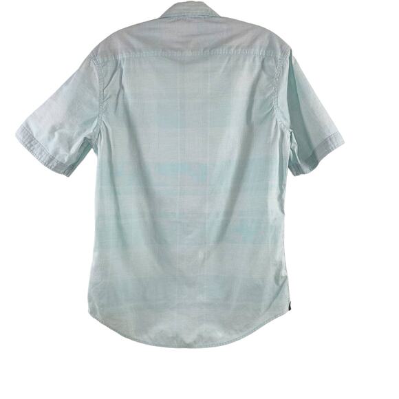 Men’s Buckle Level Ten Turquoise Blue Casual Short Sleeve Button Shirt Medium - Picture 3 of 8